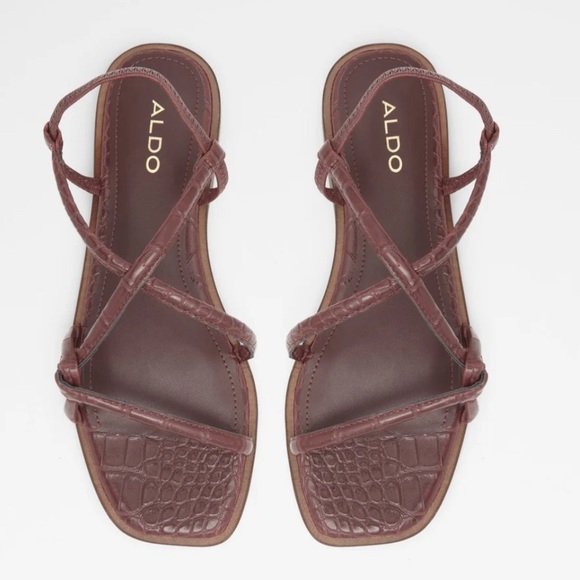 ALDO Toosieflex Burgundy Strappy Sandals – Size 9 – Comfort & Style - Picture 2 of 6
